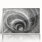 Framed acrylic print of the Vatican scenery in muted gray and white tones, suitable for modern art wall decor.