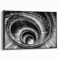 Black and white framed canvas of the Vatican landscape, ideal for bedroom wall art in a vintage poster style.