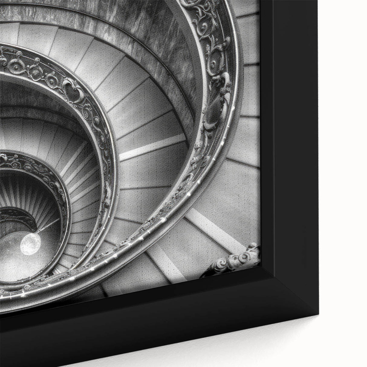 Extra large framed canvas of the Vatican with a textured black foreground and colorful background.