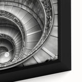 Extra large framed canvas of the Vatican with a textured black foreground and colorful background.