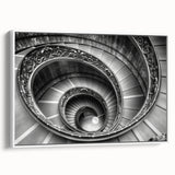 Vintage poster art of the Vatican on framed canvas, featuring a black and colorful palette, ideal for living room decor.