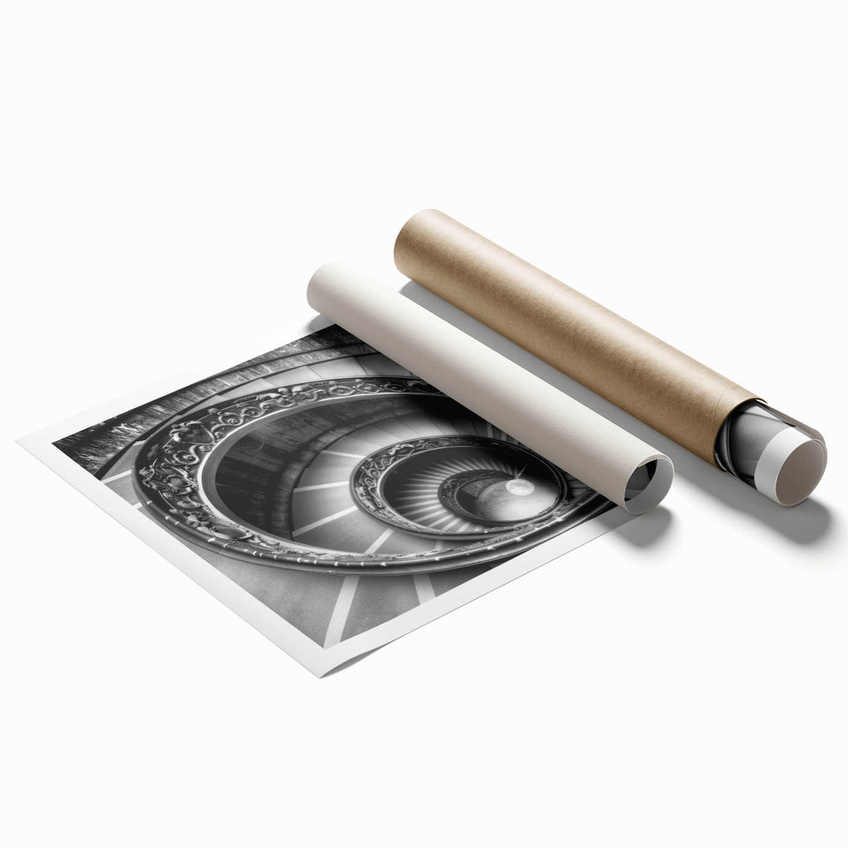 Extra large rolled print of the Vatican scenery with muted earth tones, ideal for classy bathroom wall art.