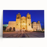 Black and white print of Oaxaca scenery on stretched canvas, ideal for kitchen wall art or bedroom ambiance.