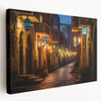 Large canvas print featuring the Dubai skyline in muted earth tones, ideal for kitchen wall art.
