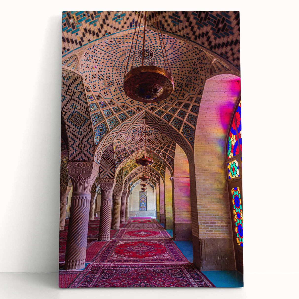 Black and white stretched canvas of Middle Eastern scenery, ideal for kitchen wall art or bedroom ambiance.