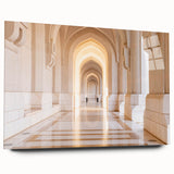 Acrylic print of an abstract Middle Eastern landscape in earthy tones, suitable for bedroom or dining room art.