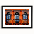 Extra large abstract art print depicting a colorful, textured scenery of Saudi Arabia on a black framed canvas.