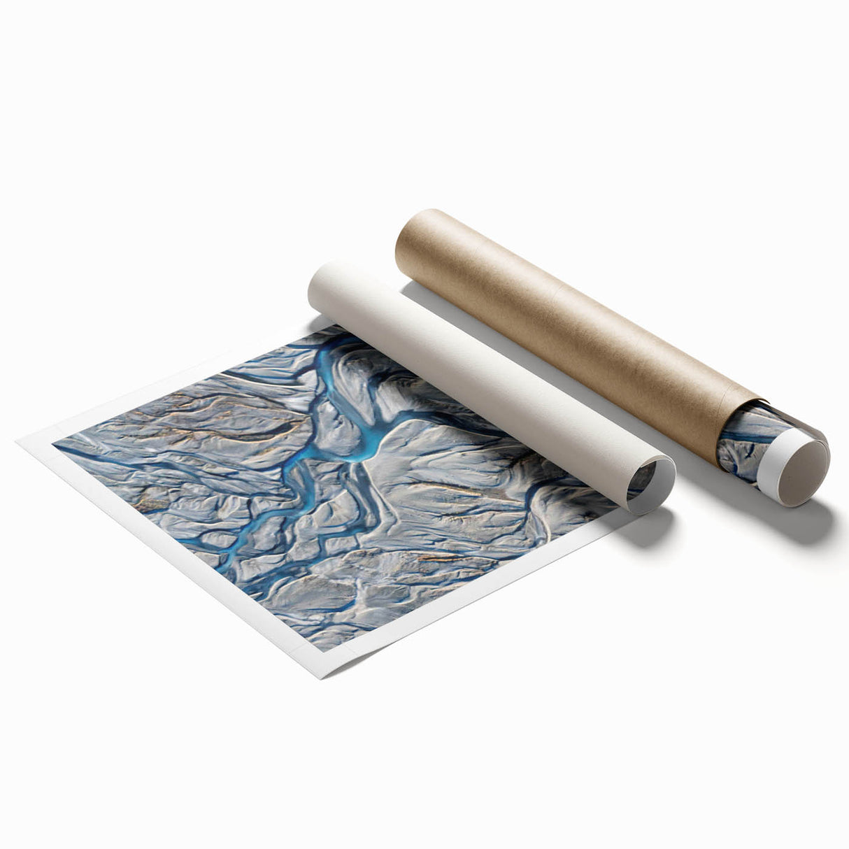 Extra large rolled print of Canterbury, New Zealand scenery with vibrant floral elements, ideal for classy bathroom wall art.