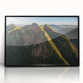 Large abstract wall art featuring a stylized Brazilian landscape in vibrant colors on a framed acrylic.
