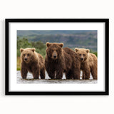 Extra large abstract art print featuring a textured, colorful Alaska scenery on a framed canvas, ideal for living room decor.