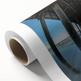 Art deco poster of Daytona scenery on rolled canvas, featuring pastel shades, ideal for nursery wall art.