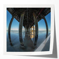 Rolled print of Daytona scenery with vibrant blue and green tones, ideal for art wall dining room.