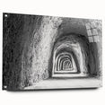Large abstract wall art depicting a scenic Idaho landscape in muted earth tones, printed on acrylic glass.
