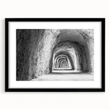 Extra large abstract art print depicting a colorful, textured Idaho scenery on a framed black mat.