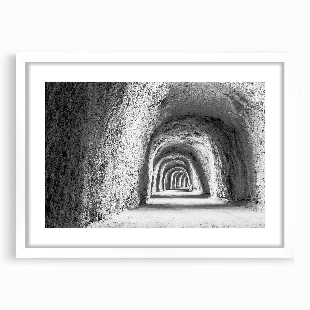Abstract art print depicting the Idaho landscape in muted earth tones on a framed white mat, ideal for dining room decor.