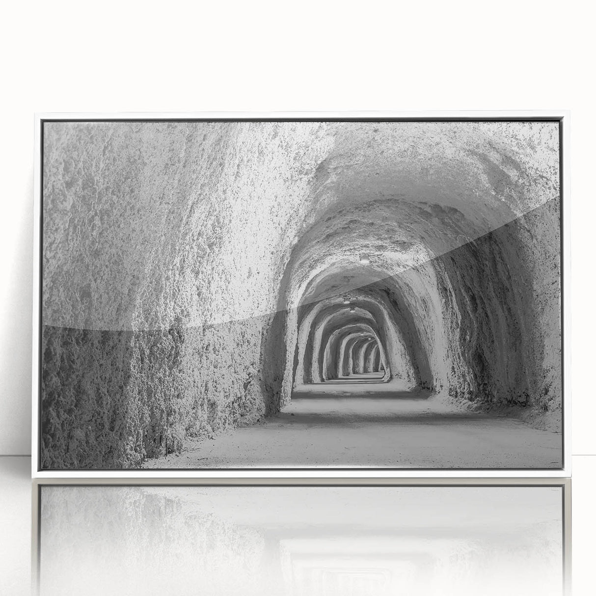 Acrylic print of Idaho scenery with muted green and blue tones, framed in white, suitable for modern nursery decor.