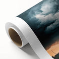 Art Deco poster featuring a Kansas scenery with muted earth tones on rolled canvas, suitable as nursery wall art.