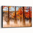 Black and white vintage poster art of a Louisiana landscape on framed canvas, ideal for bedroom decor.