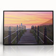 Large abstract wall art featuring a serene Maine landscape in muted earth tones on a framed acrylic.