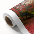 Art deco poster of Vermont scenery in pastel shades on rolled canvas, ideal for nursery wall art.