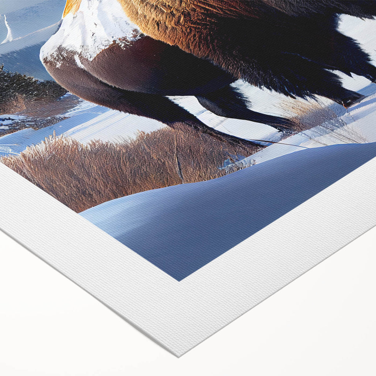 Art deco poster of Yellowstone scenery in muted earth tones on rolled canvas, suitable for dining room wall art.