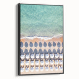 Black and white vintage poster art on framed canvas depicting a tranquil landscape, suitable for bedroom wall decor.
