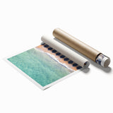 Extra large rolled canvas print featuring a delicate floral design in soft pastel shades, ideal for classy bathroom wall art.