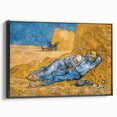 Black and white landscape painting on a framed canvas depicting a serene rural scene, ideal for bedroom wall art.
