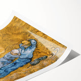 Extra large wall art featuring line art flowers on a rolled print, in muted earth tones.