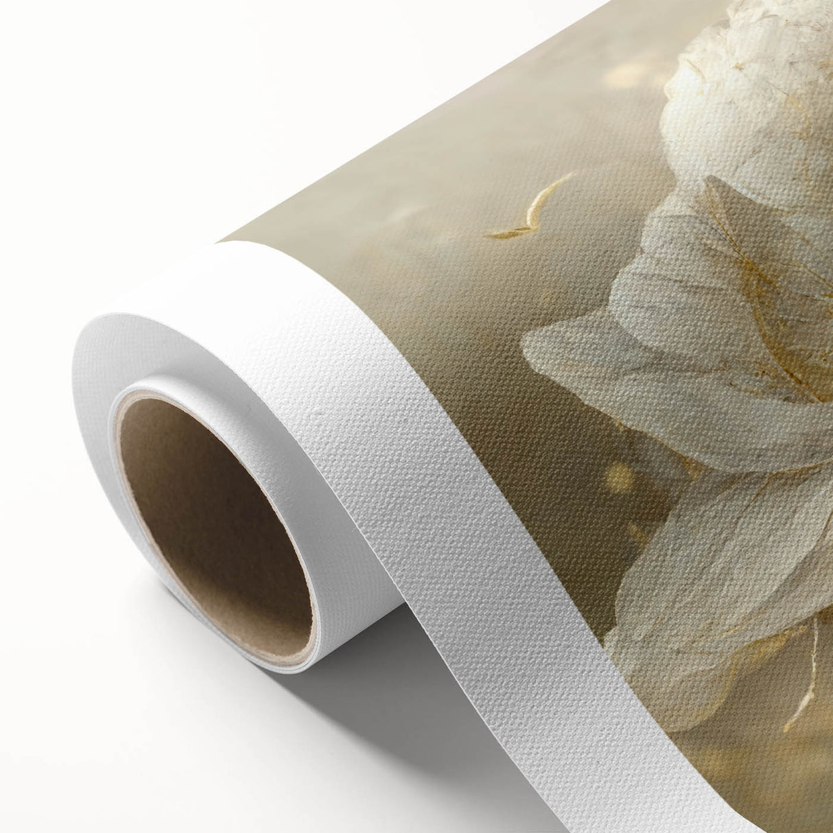 Golden Floral Living Room Wall Art – Elegant Canvas Print