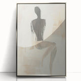 Abstract figurative wall art in a silver frame, showcasing vibrant colors and dynamic shapes, perfect for modern decor and artistic expression.