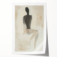 Abstract figurative art print showcasing vibrant colors and dynamic shapes, rolled and ready for display, perfect for modern home decor or office space.
