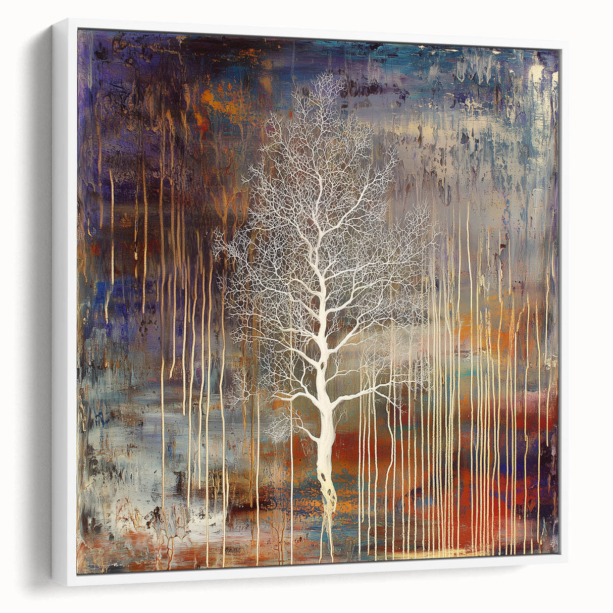 Framed canvas artwork showcasing vibrant abstract floral designs in soft pastel colors, set against a white background, perfect for modern home decor.