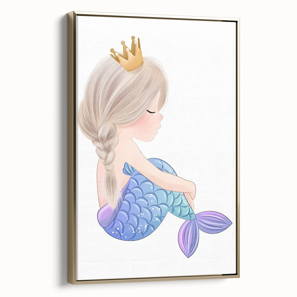 Princess Mermaid Girls Room Wall Art – Kids Room Art Print