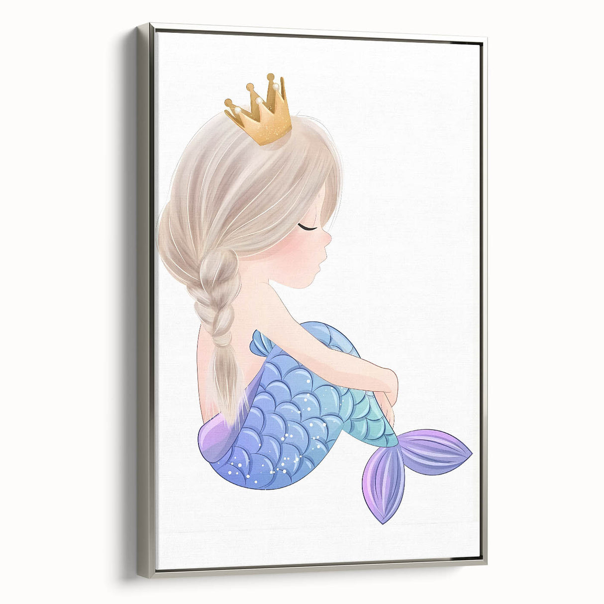 Princess Mermaid Girls Room Wall Art – Kids Room Art Print