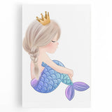 Princess Mermaid Girls Room Wall Art – Kids Room Art Print