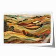 Extra large rolled print featuring a fall-themed floral design in warm orange and red tones, ideal for art wall dining room.