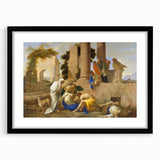 Baroque Ancient Ruins Scene: Classic Art Print with Historical Drama