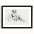 Abstract figurative artwork framed in a sleek black mat, showcasing vibrant colors and dynamic shapes, ideal for modern home decor or gallery display.