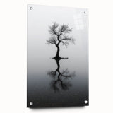 Abstract landscape artwork displayed in acrylic glass from a side view, featuring vibrant colors and unique design. Ideal for modern home decor and art enthusiasts.