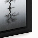 Close-up of a framed abstract landscape canvas artwork, showcasing vibrant colors and intricate brush strokes, perfect for modern home decor. Ideal for art enthusiasts seeking unique wall accents.
