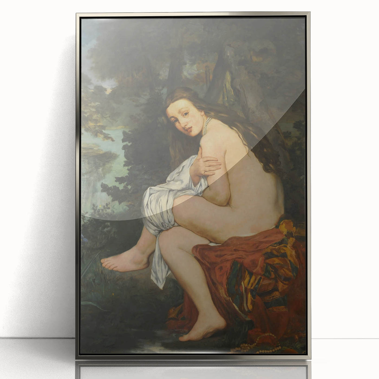 Impressionist Nude Wall Art - La Nymphe Surprise by Manet, Elegant Print