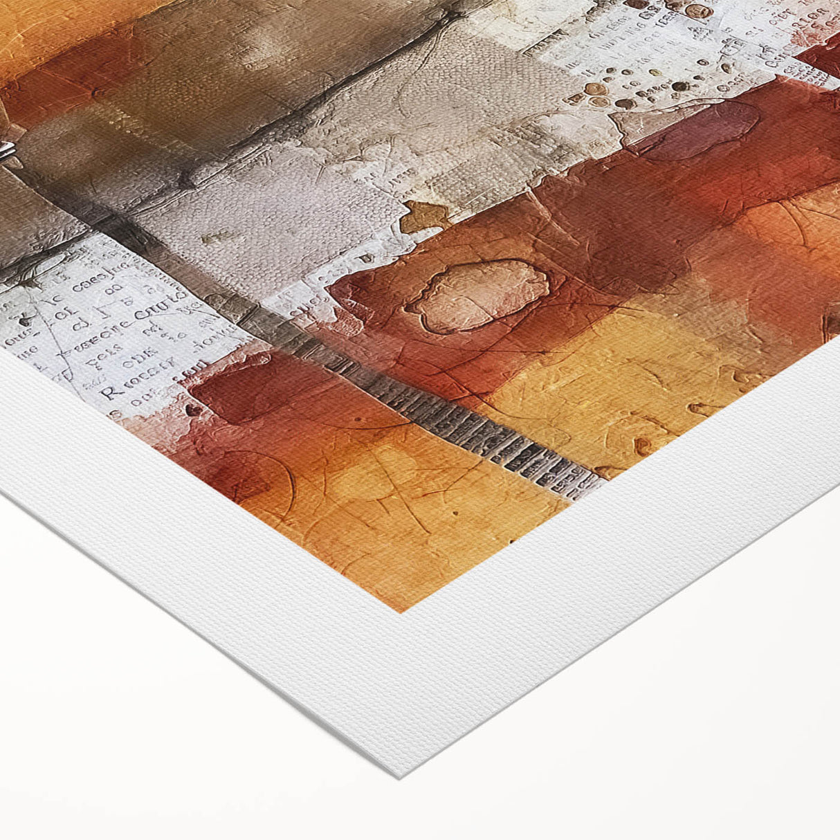 Art deco poster featuring an autumnal scene with warm orange and brown tones on rolled canvas.