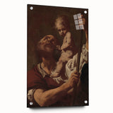 Romanticism Art: Saint Christopher with Christ - Classic Romantic Painting
