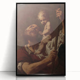 Romanticism Art: Saint Christopher with Christ - Classic Romantic Painting