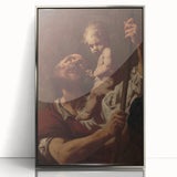 Romanticism Art: Saint Christopher with Christ - Classic Romantic Painting