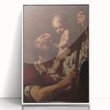 Romanticism Art: Saint Christopher with Christ - Classic Romantic Painting