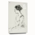 Abstract figurative acrylic art piece displayed in a glass frame, showcasing vibrant colors and intricate pin details against a neutral backdrop, perfect for modern decor.