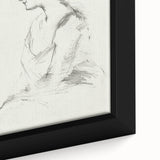 Close-up of an abstract figurative framed canvas artwork showcasing vibrant colors and intricate details, perfect for modern home decor and art enthusiasts.