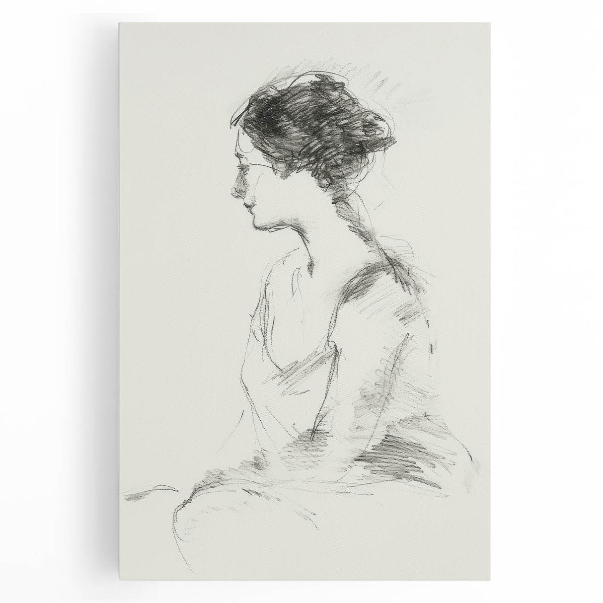 Abstract figurative stretched canvas artwork showcasing vibrant colors and dynamic shapes, perfect for modern home decor. Ideal for enhancing artistic spaces.